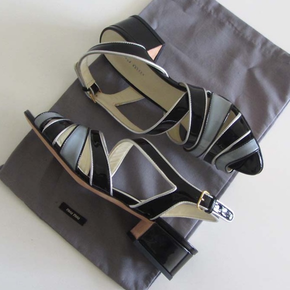new MIU MIU patent strappy slingback sandals 36 6 - Picture 3 of 6